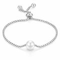 Pearl Stainless Steel Silver Bracelet