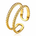 Twist Double Barrel Ring