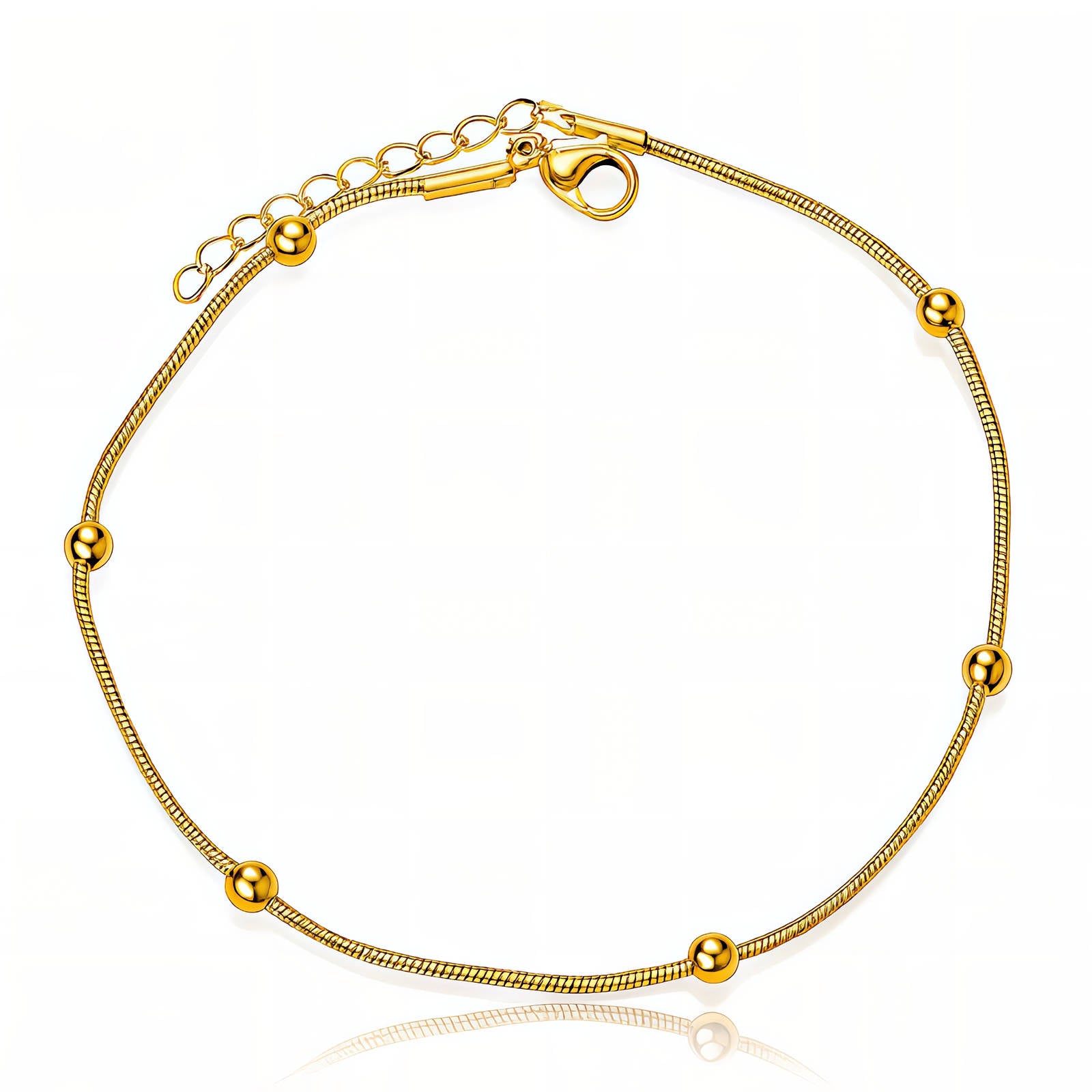 Ball & Chain Anklet Gold