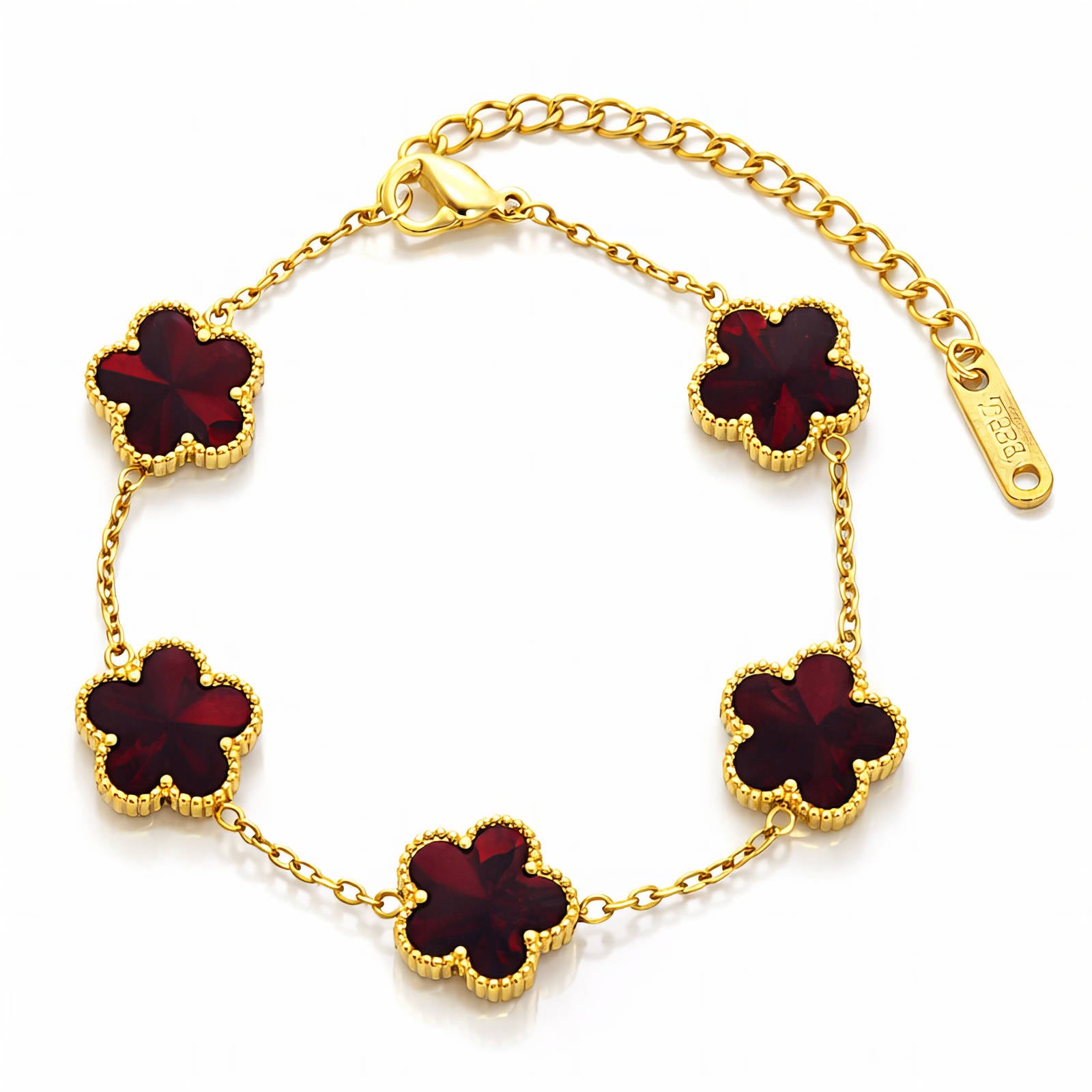 Flower Bracelet Burgundy